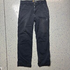 Carhartt Relaxed Fit Jeans Mens 32x30 Straight Canvas Workwear Black Chore
